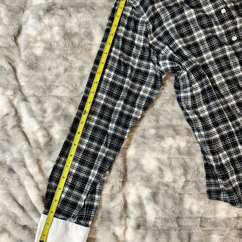 Brooks Brothers Tartan Button Up Shirt Girl's 16 Preppy Dark Academia Schoolcore - Picture 6 of 12